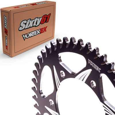 Vortex Racing Aluminum Rear Sprocket 420 46 Tooth- Black