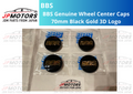 BBS Center Cap 70.6mm Black/Gold (4-tab) (56.24.120)