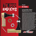 All Balls Racing 2019 Can-Am Outlander 450 6x6 Tie Rod End Kit - 2 Kits Req. Per Veh.