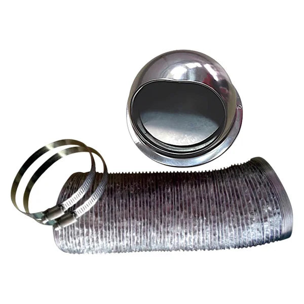 OUTSIDE VENT KIT - BLACK WITH DAMPE