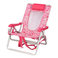 GCI 662359 BACKPACK EVENT/BEACH CHAIR FLORAL SPORT PINK