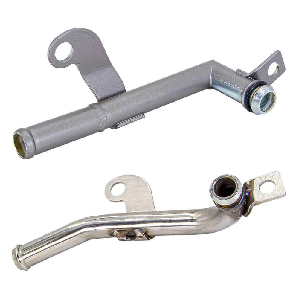 304 Stainless Steel Coolant Reroute Tube Straight (Race application: thermostat to heater core) 2004.5-2007 GM 6.6L Duramax - Polished