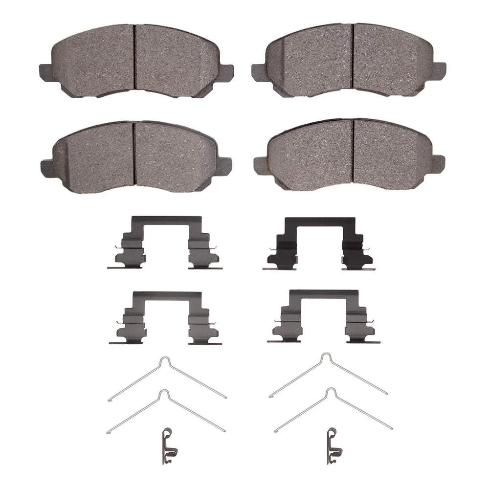 R1 16-17 Jeep Patriot Front Ceramic Brake Pads and Hardware Kit