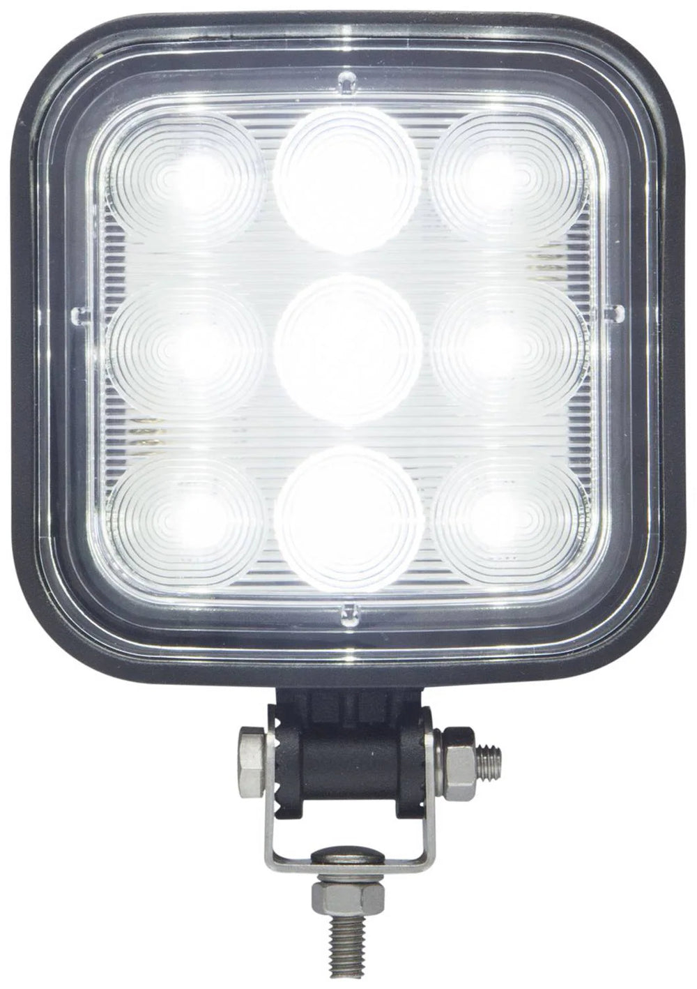 WRK LIGHT;3.9'X3.9';CURVD LNS;9 LED