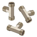 TEE 3/8 ENDS TO 1/4 NPT MALE BRASS