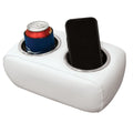 WISE 3059 PORTABLE DOUBLE DRINK HOLDER FOR PONTOON FURNITURE WHITE