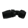 Russell Performance -16 AN Black 45 Degree Full Flow Hose End