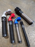 16 AN 60 DEGREE CRIMP STYLE HOSE END W/ BLACK COLLAR BLACK