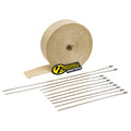 EXHAUST WRAP KIT INCLUDES STAINLESS STEEL LOCKING TIES AND INSTRUCTION SHEET