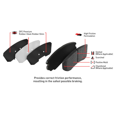 DFC 00-08 Pontiac Vibe Rear Active Performance Pads - Low Metallic