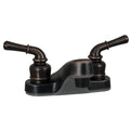 BATHROOM FAUCET 4IN 2 LEVER TEACUP 1/4 TURN PLASTIC RUBBED BRONZE