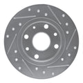 R1 Concepts Brake Rotor Drilled and Slotted Silver Fits Mazda Miata
