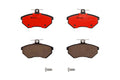 Brembo 95-98 VW Cabrio/2000 Cabrio/93-98 Golf/Jetta Front Premium NAO Ceramic OE Equivalent Pad