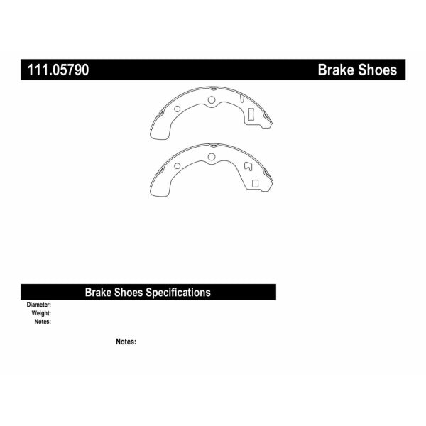 CENTRIC BRAKE SHOES