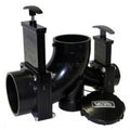 ELL DOUBLE ROTATING VALVE 3IN HUB X 11/2IN HUB X 2IN HUB X 3IN BAYONET CAP