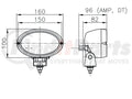WORKLIGHT OVAL 100 DB H3 12V LR LDS