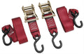 BikeMaster 2x84in Ratchet Tiedown Pair - Red