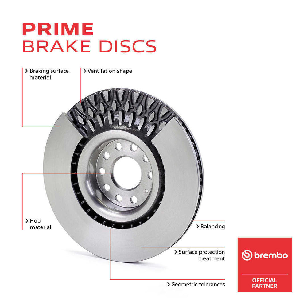 Brembo 03-06 Chevrolet SSR/06-08 Trailblazer Front Premium UV Coated OE Equivalent Rotor