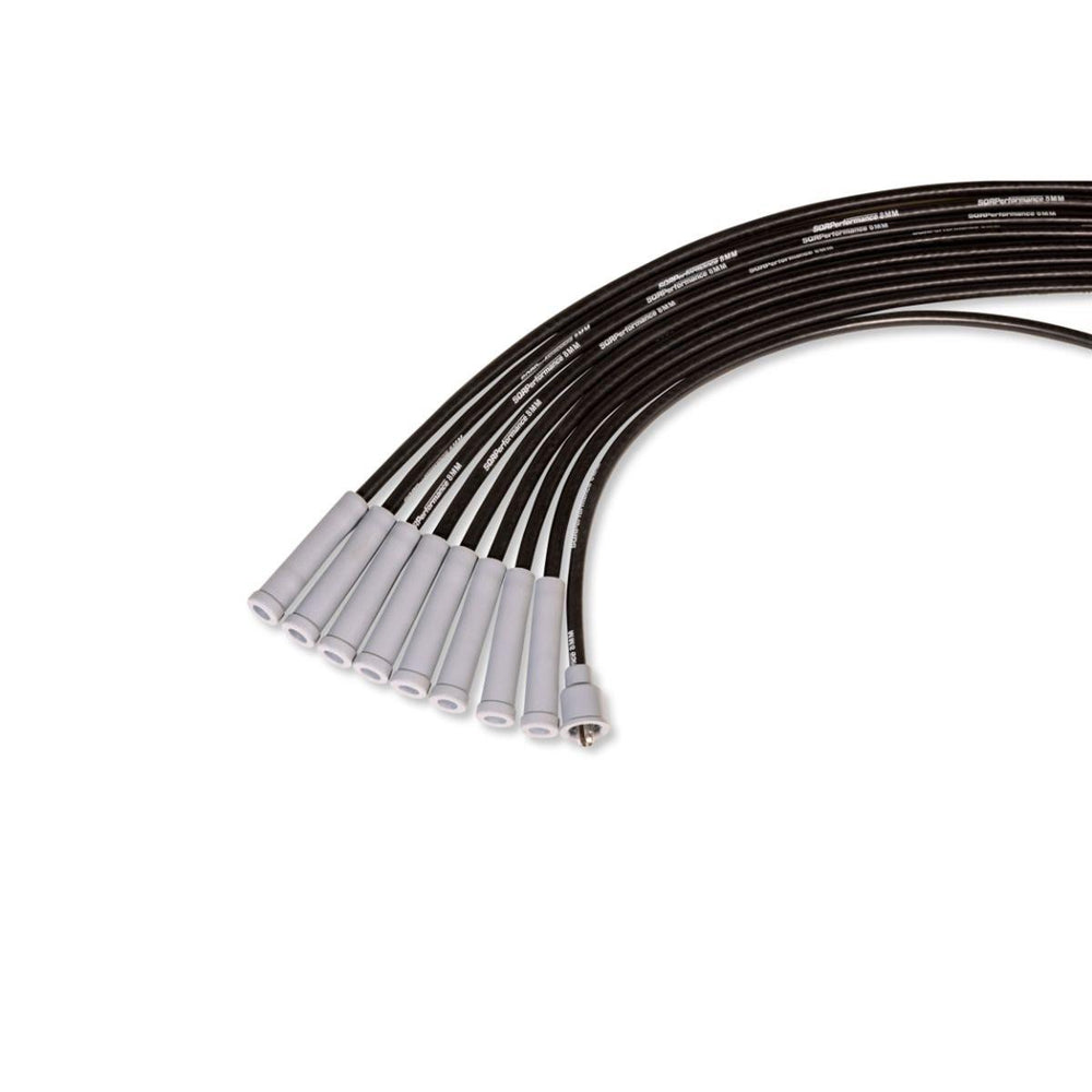 SQR PERFORMANCE 8MM UNIVERSAL SPARK PLUG WIRE SET W/ STRAIGHT PLUG BOOTS