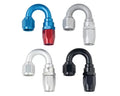 Fragola -8AN x 180 Degree Power Flow Hose End - Black