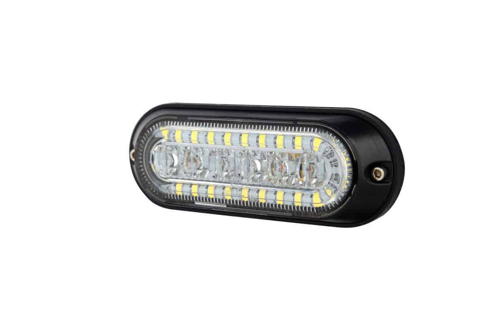 AMBER/ WHITE STROBE WITH BUILT IN WORK LIGHT SURFACE MOUNT