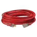 50FT SJTW 14/3 OUTDOOR EXTENSION CORD W/ LIGHTED END (RED)