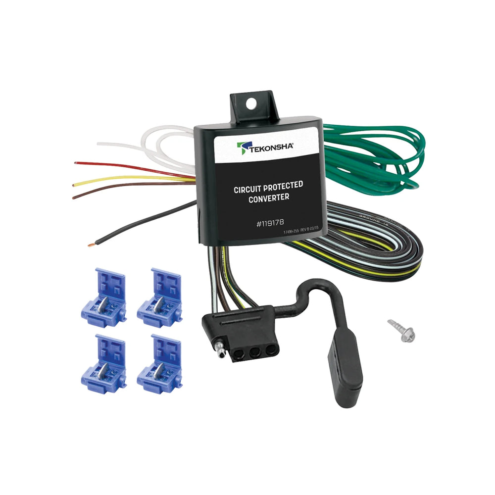 7-WAY MOLDED TRAILER END W/ 8' CABL