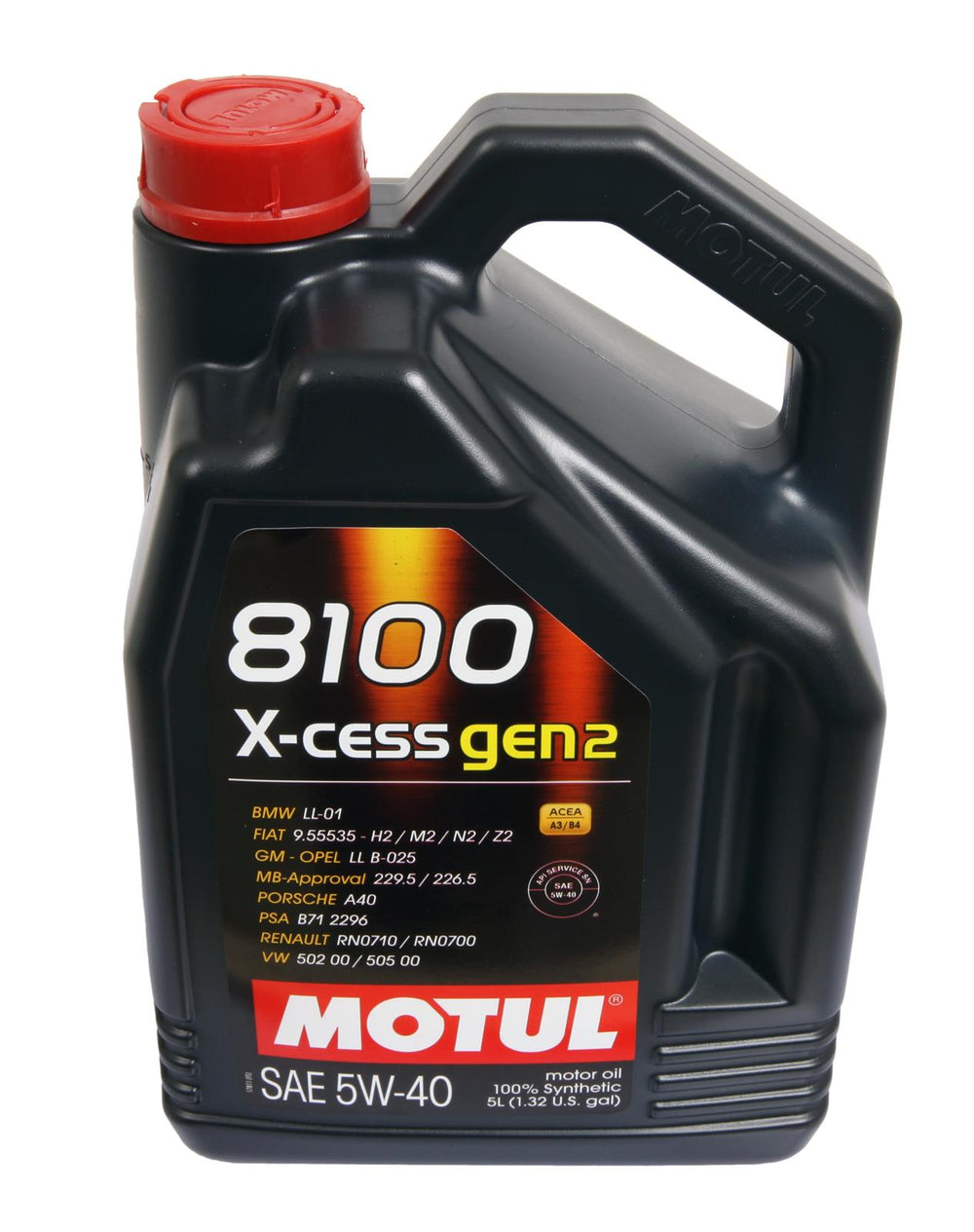Motul 5L Synthetic Engine Oil 8100 5W-40 X-CESS Gen 2 - Case of 4