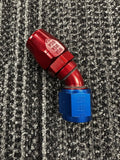 #10 45 Deg Dbl Swivel Hose End