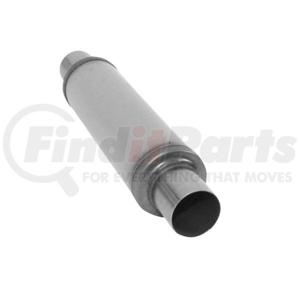 MUFFLER XLERATOR ROUND 2.5IN ID/OD C/C 20IN OAL SS
