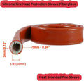 SILICONE COATED FIRE HEAT SHIELD SLEEVE FOR FUEL LINES BRAKE LINES WIRE LOOMS