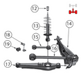 Rear Upper Lateral Link for 2007-2017 Jeep MK Compass & Patriot, Left or Right Crown Automotive