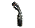 Fragola -8AN Male Rad Fitting 45 Degree Pro-Flow Hose End - Black