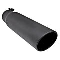 ~(5 lbs. 19X6X6)~ High-heat resistant 5 in 18 in rolled angle Bolt-on i.d. 4 in glossy black coated