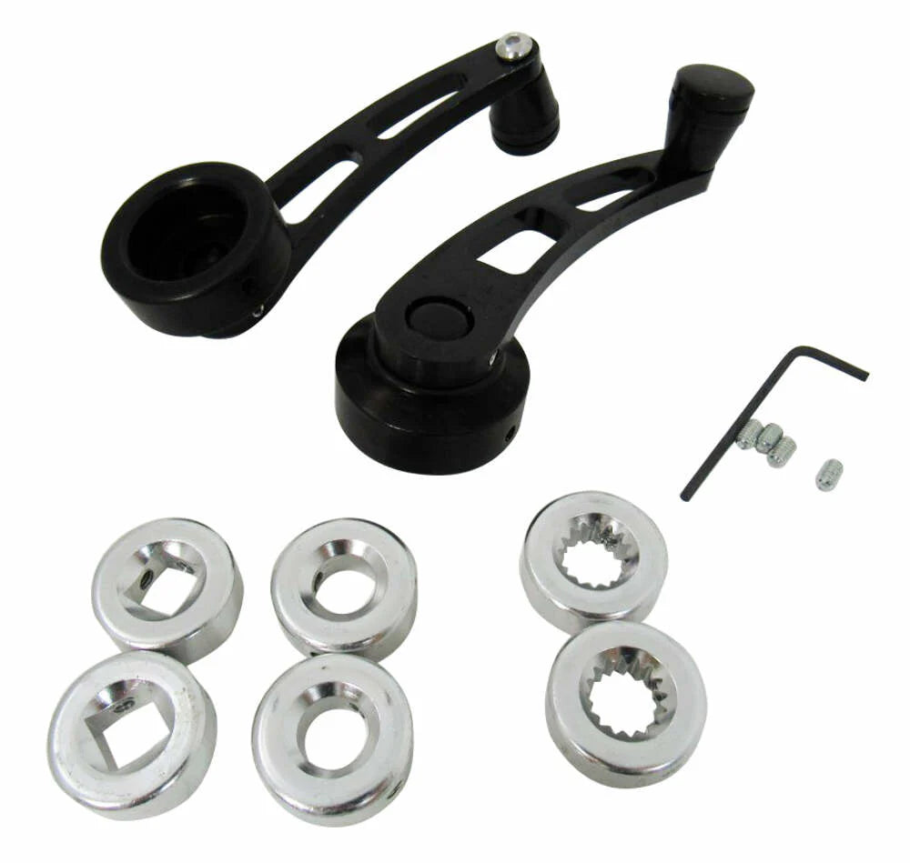 BLACK ALUMINUM WINDOW HANDLE - 4 1/