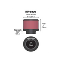 K&N Universal Rubber Filter 3 inch Flange 5 inch OD 3 inch Height