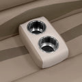 WISE 3059 PORTABLE DOUBLE DRINK HOLDER FOR PONTOON FURNITURE PLATINUM / MOCHA JAVA