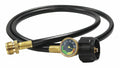 8' PROPANE HOSE ASSEMBLY WITH ACME NUT AND PROPANE GAUGE