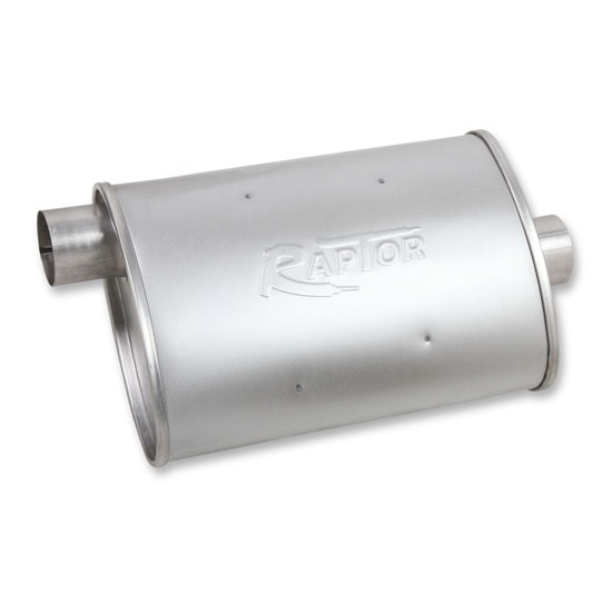 Raptor Turbo Performance Muffler 2 Inch Inlet 2 Inch Outlet Case Dimensions 4.5 Inch High X 10 Inch Wide X 13 Inch Long FlowTech