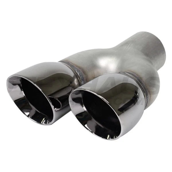 DUAL 3.00 IN DOUBLE WALL STAGGERED ANGLE TIP PASSENGER SIDE/RIGHT 2.50IN ID / 6.
