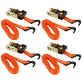 12FT X 1IN RATCHET TIEDOWN 1000 LBS. WLL (3000 LBS. BREAK STRENGTH) 4 PACK