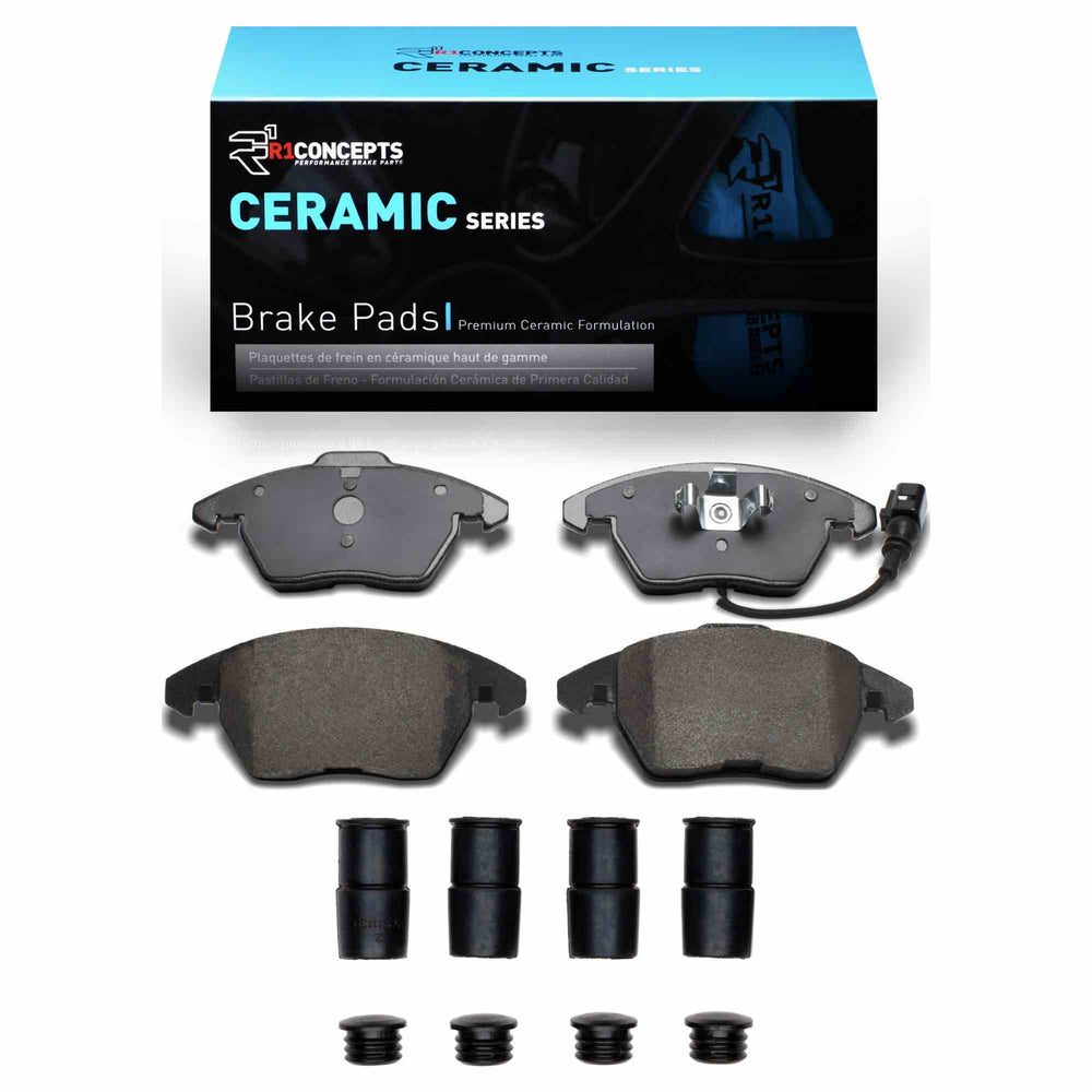 R1 05-18 Volkswagen TT Quattro (Excluding Rs) Front Ceramic Brake Pads and Hardware Kit