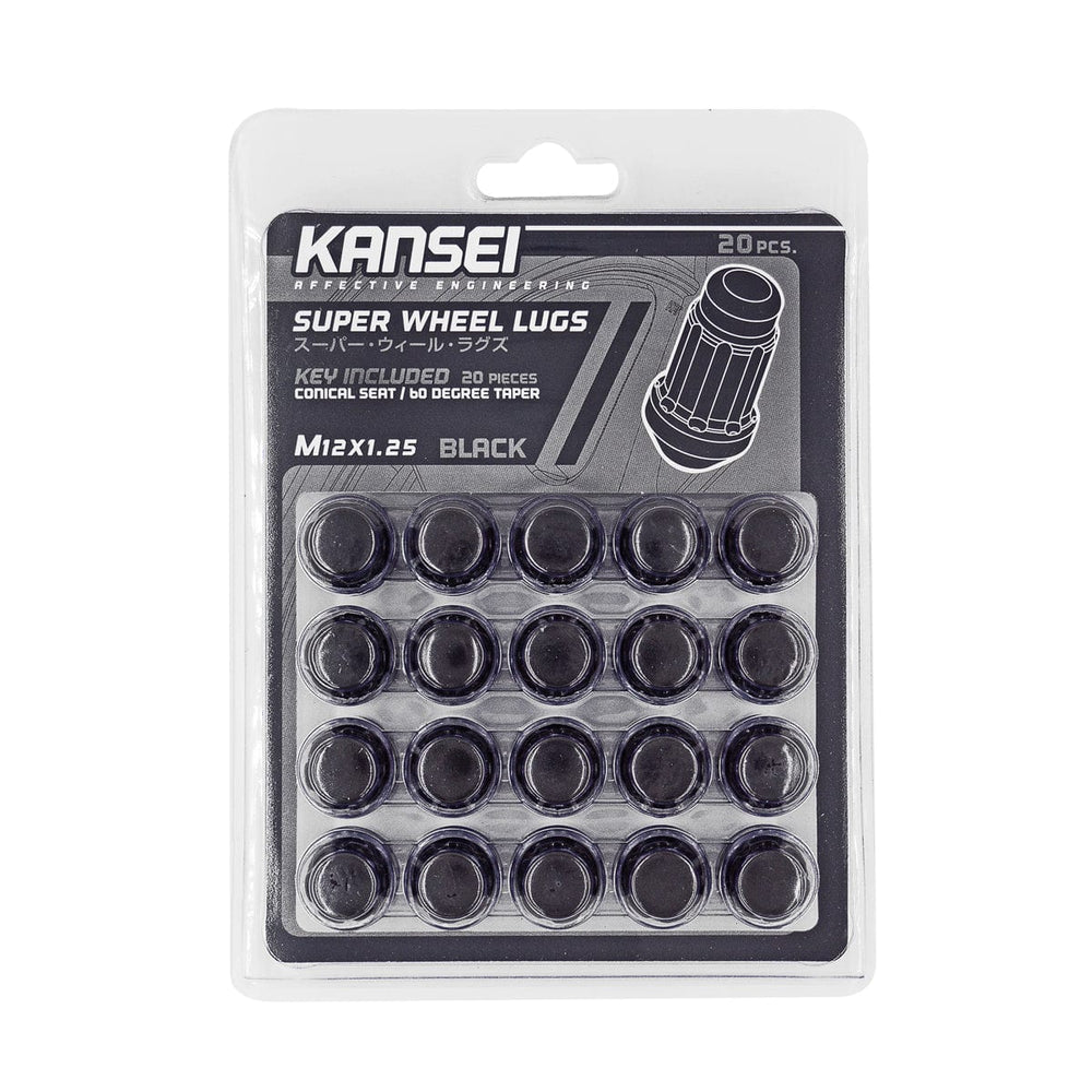 Kansei Spline Acorn Lug Nuts- Black