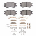 R1 86-08 Mitsubishi Van 1000 (Mexico) Front Ceramic Brake Pads and Hardware Kit