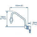 FAUCET TUCKAWAY ON-OFF WT