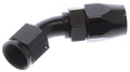 Fragola -10AN x 45 Degree Power Flow Hose End - Black