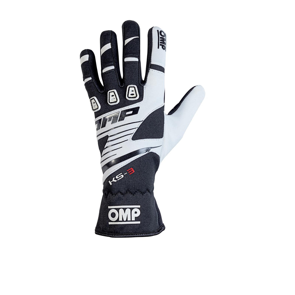 OMP KS-3 Gloves Black/White - Size S