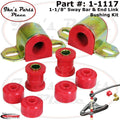 Prothane 84-99 Jeep Cherokee / Commander Front Sway Bar Bushings - 15/16in - Red