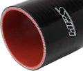 HPS Performance 3.38 - 3.5 ID 3 Long High Temp 4-ply Reinforced Silicone Reducer Coupler Hose Black (86mm - 89mm ID 76mm Length)