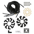 Spark Plug Wire Set- 8MM Black Wire With Black 90 Deg Boots 8MM Super Stock Graphite Core Universal Fit Spark Plug Wire Set Feature Graphite Rfi/Emi Suppression Technology ACCEL